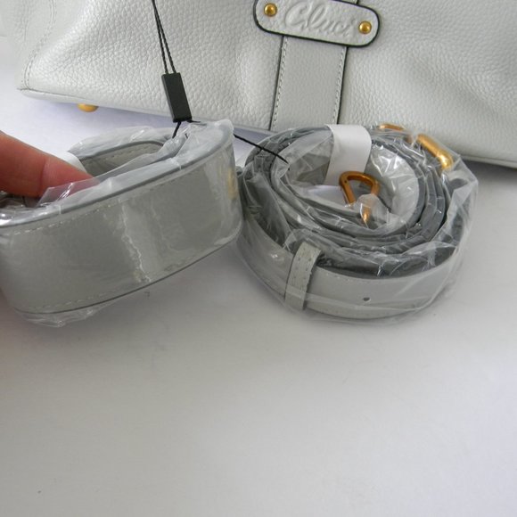 NWT CLUCI GENUINE GRAY PEBBLE LEATHER XL HOBO  SHOULDERBAG - Picture 3 of 7